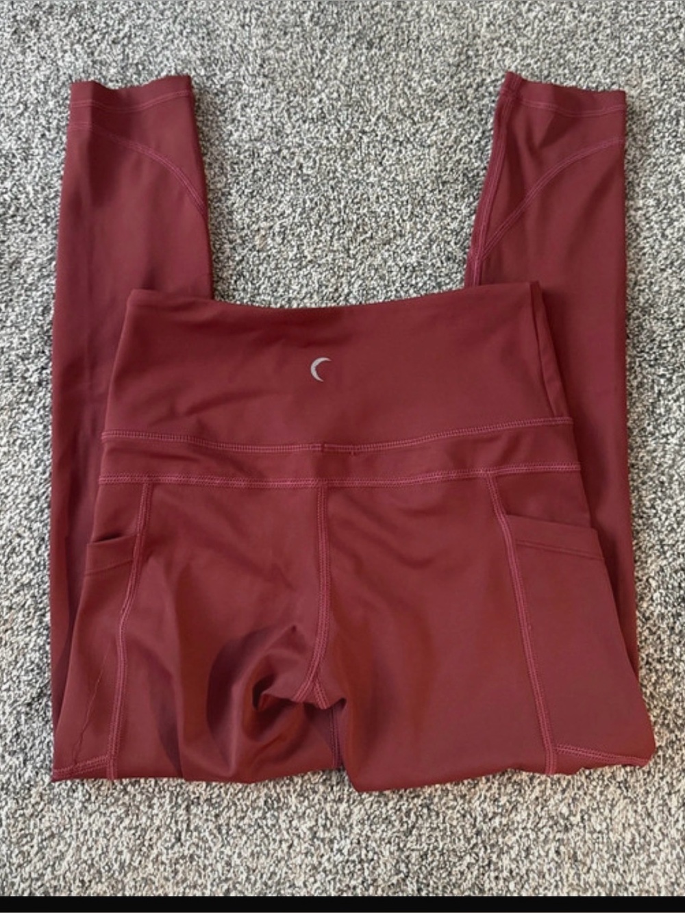 Zyia Active High-Waist Pocket Leggings — Burgundy